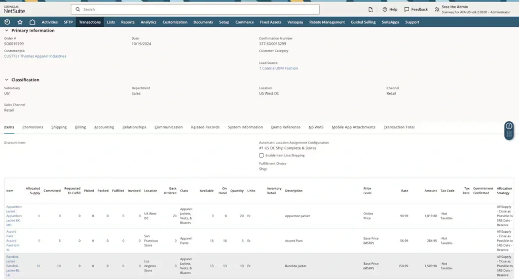 NetSuite Order Management