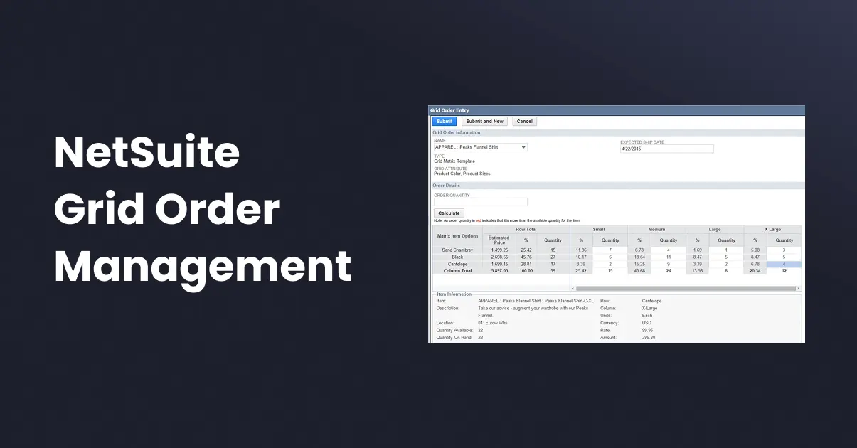 NetSuite Grid Order Management | Folio3