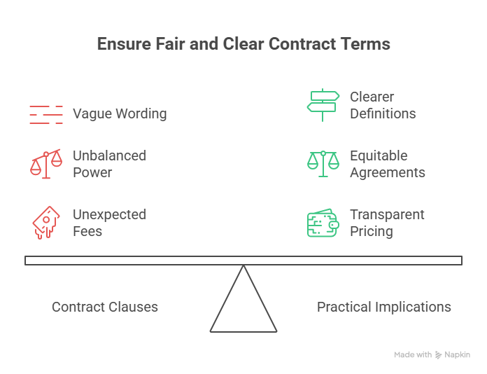 NetSuite MSP contract red flag checklist showing vague scope language and what each clause means in practice
