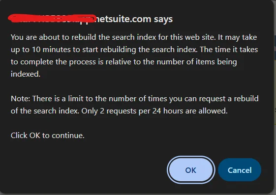 confirmation message