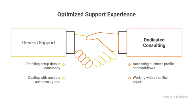 Comparison of a dedicated NetSuite support consultant versus a shared support