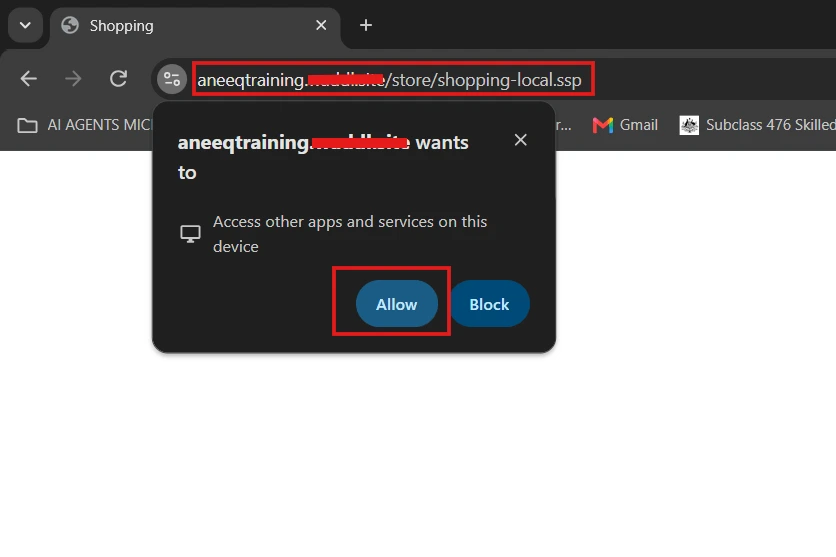 allow access apps