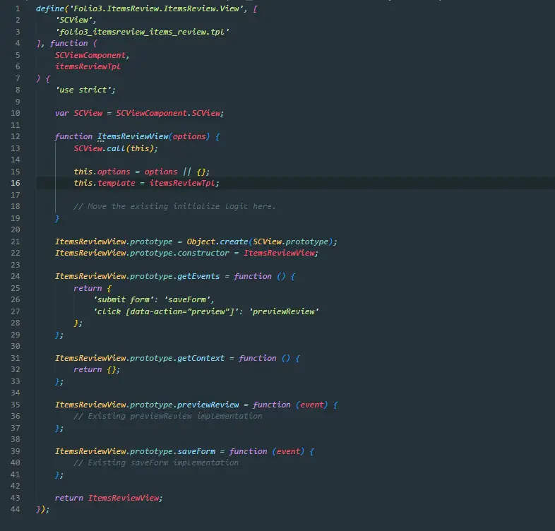 define code