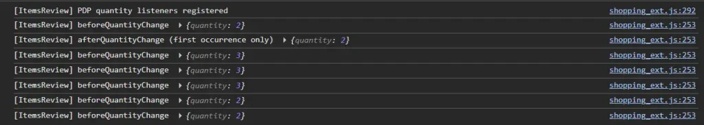 Browser console