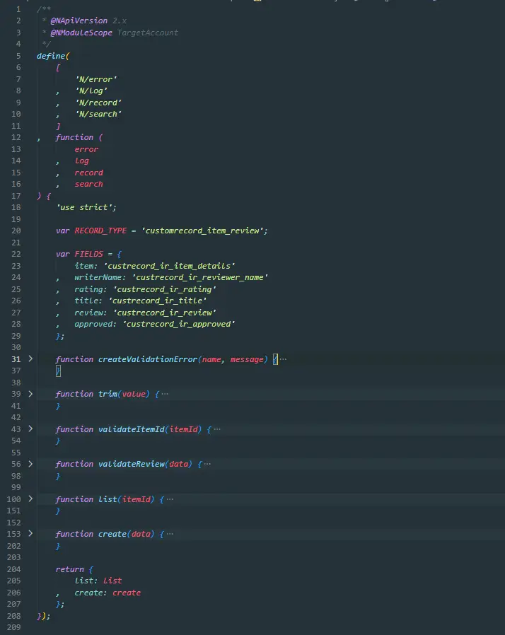 SuiteScript 2.x backend model