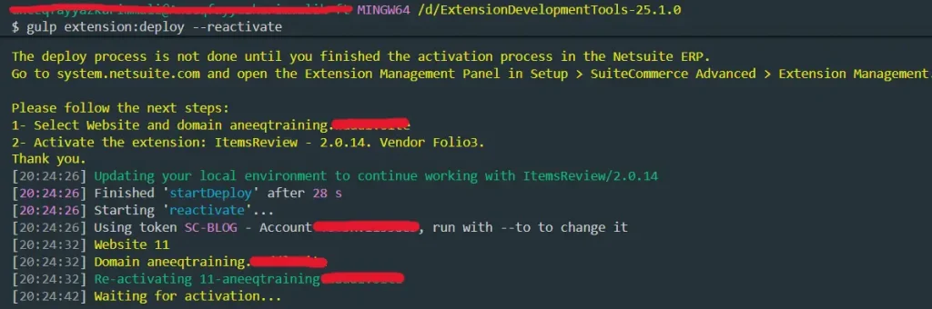 reactivate option