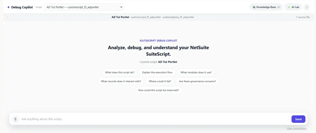 Analyze, debug and understand your NetSuite SuiteScript