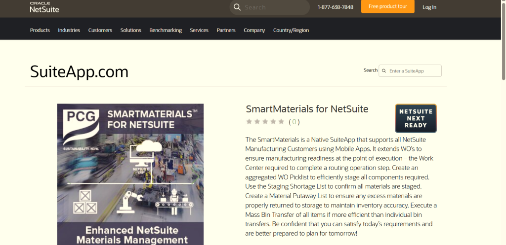 SmartMaterials for NetSuite