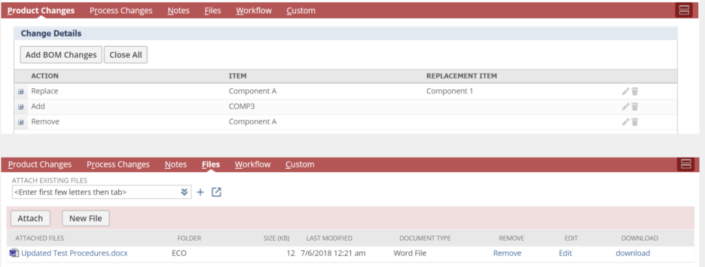 process changes in ECO NetSuite